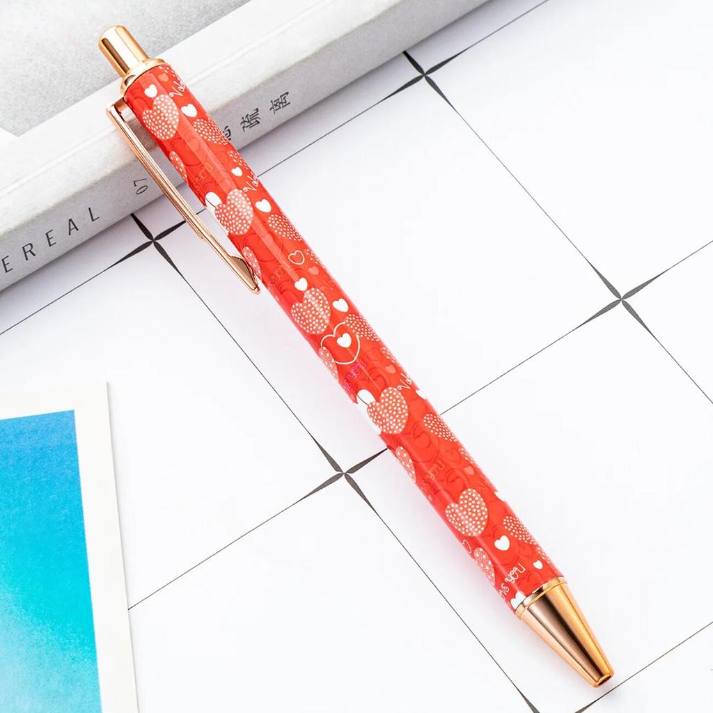 1 шт., шариковая ручка, креативная разноцветная ручка Love Pen, металлические канцелярские принадлежности, школьные канцелярские принадлежности