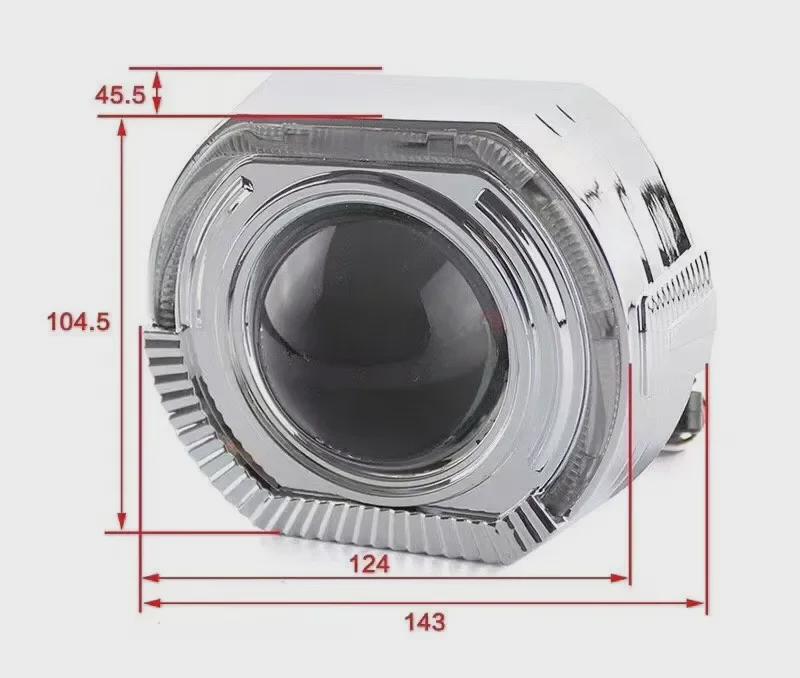 Спортивная версия 2,5/3 дюйма с двумя линзами LED Angel Eye Cover для автомобильных фар