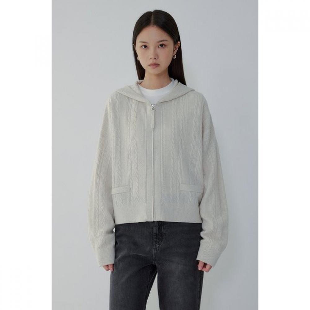 Voice Of Voices Cable Hoodie Zip Up Cardigan 7156450011