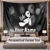 Custom Name Text Tapestry Korn Personalized Polyester Wall Tapestry For Bedroom And Room