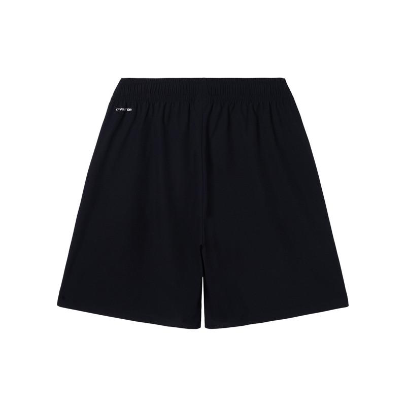 Li-Ning Модная короткая футболка в национальном стиле, удобные дышащие шорты, спортивный костюм, мужской костюм, черный W775-3+W685-1