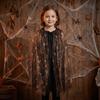 Spider Web Kids Mesh Cloak Bat Cosplay Bridal Costume Halloween Tulle Cape  Renaissance Party
