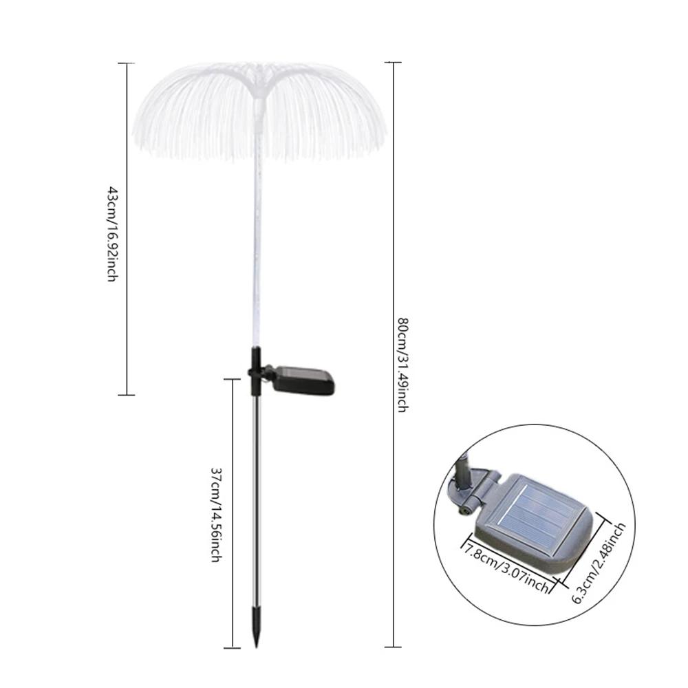 D2 1 шт. Солнечный светильник Медуза Огни 7 цветов меняющиеся Солнечные цветы Огни Солнечные садовые огни Солнечные оптоволоконные огни для патио