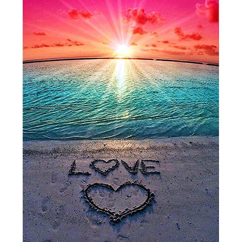 Алмазная мозаика, набор для вышивания пейзажей заката, 5d наборы для алмазной живописи, морская картина из страз, украшение для дома