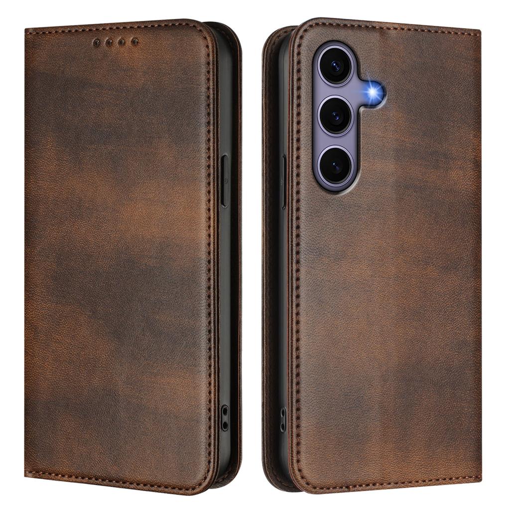 For Samsung Galaxy S24 Wallet Cases Retro Texture RFID Blocking Leather Phone Cover