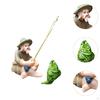Fisherman Miniature Figurine Dollhouse Ornament Aquarium Decoration Decorative Collectible DIY