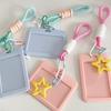 Cute Card Holder Kpop Idol Photo Holders Campus Cards Protective Cover Photocard Case Sleeves Star Pendant Braided Rope Keychain