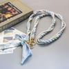 Multicolor Pearl Silk Scarf Phone Lanyard - Versatile Creative Luxury