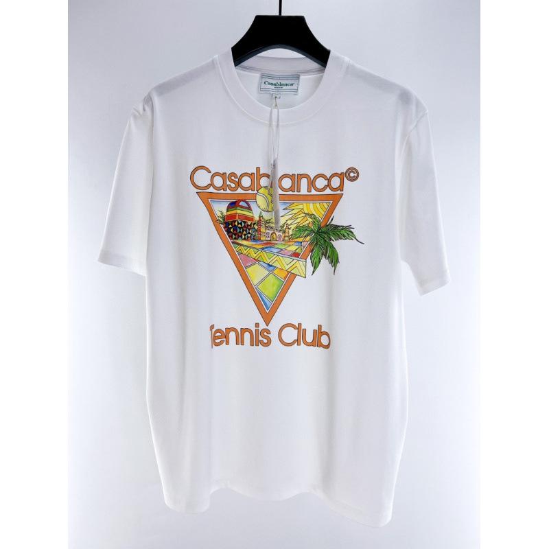 2026 summer printed alphabet football pattern loose casual round neck short-sleeved T-shirt for men and women of the same style trendy brand
