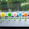 5Pcs Car Interior Shaking Head Beautiful Daisy Flowers Ornament Decoration Shake Head Decor Double-sided Tape