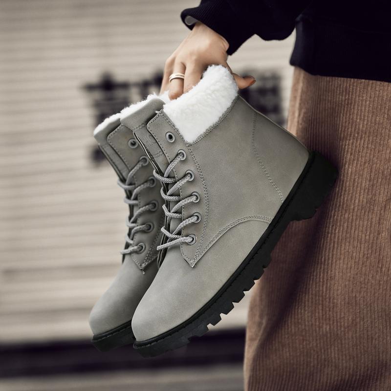 Женские зимние зимние ботинки из кожи и бархата с подогревом 35-42