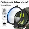 Glass+PC Case for Samsung Galaxy Watch 7 44MM 40MM All-around Screen Protector Cover Shockproof Bumper Shell Cases