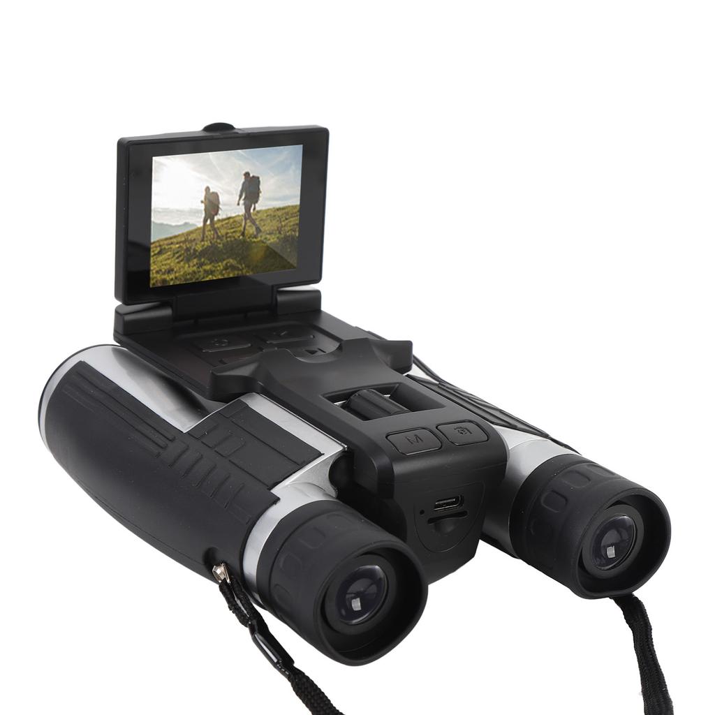 12x32 Binoculars with Camera 2.4 Inch Color Display 2.5K 48MP Video Photo Recorder for Bird Watching Travel 8X Digital