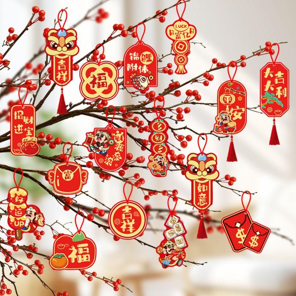 Zodiac Snake Snake Year Hanging Pendants Chinese Style Potted Plants Hanging Card  Spring Festival
