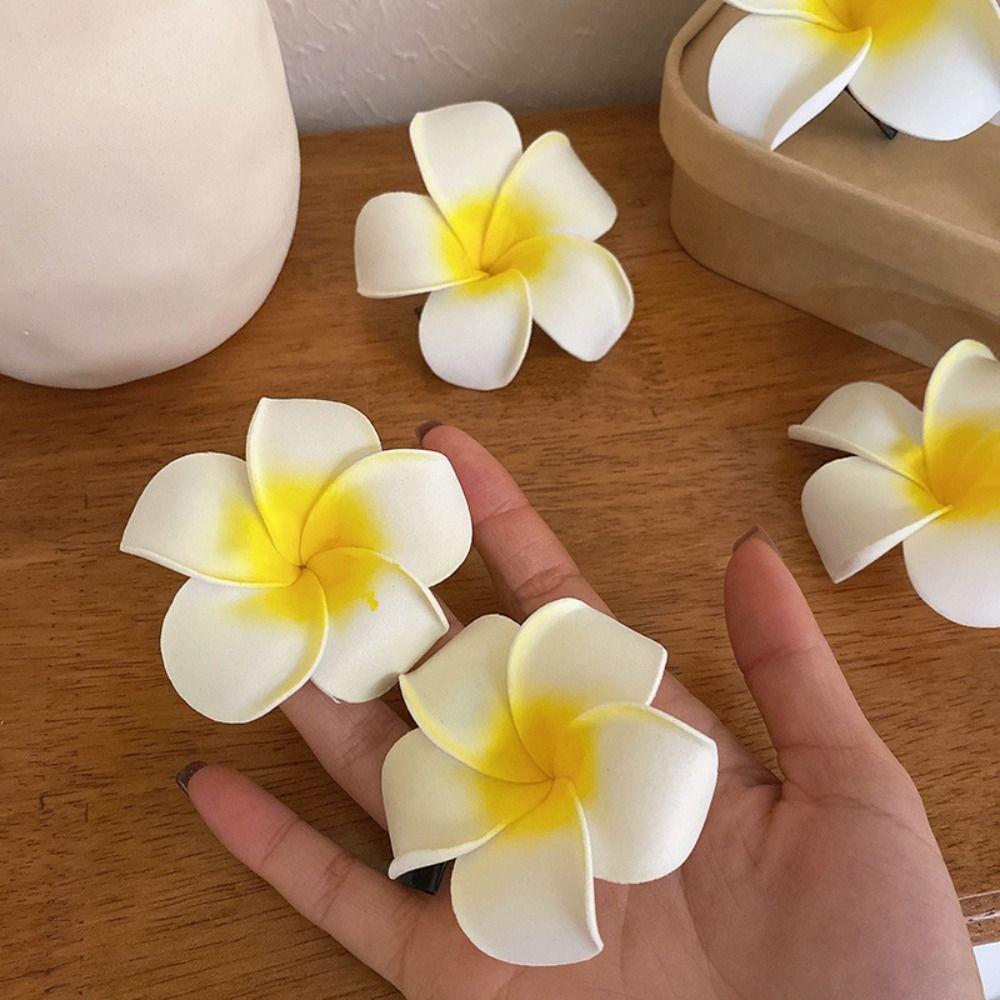 Seaside Vacation Headwear Simulation Flower Hair Clip Bohemian Style Beach Hair Clip  Girl