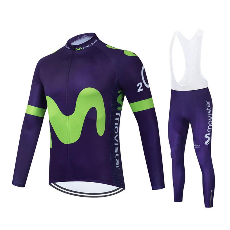 2026 Movistar Team Велосипедные джерси с длинным рукавом Ropa Ciclismo Maillot Велосипедная одежда Дышащая Mtb Велосипедная одежда