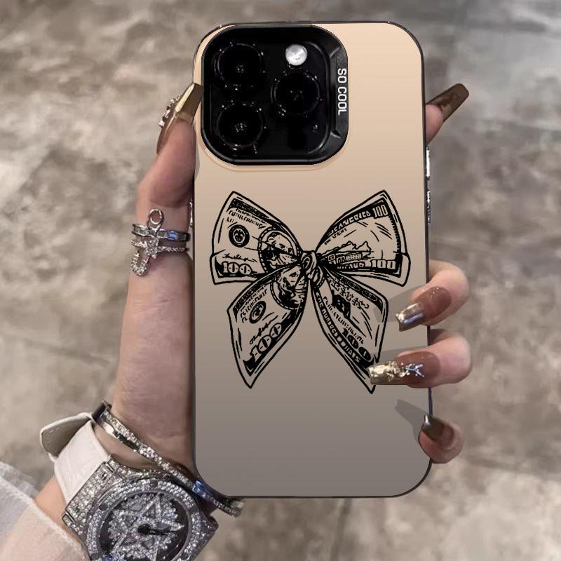 Эстетичный Чехол для Телефона с Бантом Для iPhone 17 Air 16 15 13 12 11 Pro Max Pro Plus Защитный Чехол Funda с Защитой от Царапин