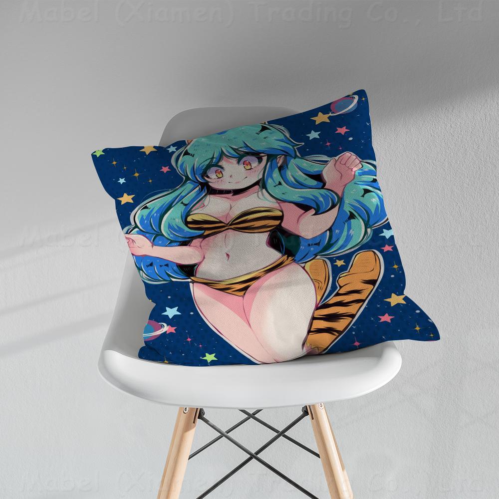 Urusei Yatsura Anime Office Cushion Pillowcase Car Cushion CoverXCM Lumbar Pillowcase Sofa Pillowcover