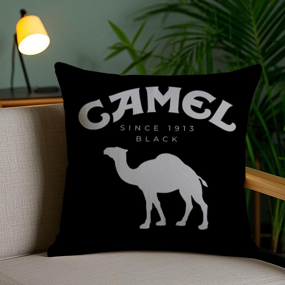 Роскошная наволочка для подушки C-Camel Плюшевая ткань Мягкая двусторонняя печать Чехол для диванной подушки Стойкая окраска Домашний декор Подарок