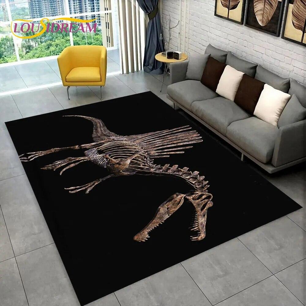 3D коврик с изображением динозавра ископаемого, ковер для дома, гостиной, спальни, дивана, коврик для кухни, декор для кухни, нескользящий напольный коврик