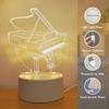 Piano 3D night light, bedroom and study atmosphere decoration USB light, Thanksgiving and holiday gifts for family and friends.