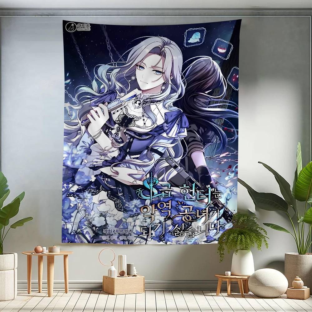 KKill The VVillainess Аниме Мультфильм Гобелен Настенное Повешение Украшение Домашнее Декор Дома