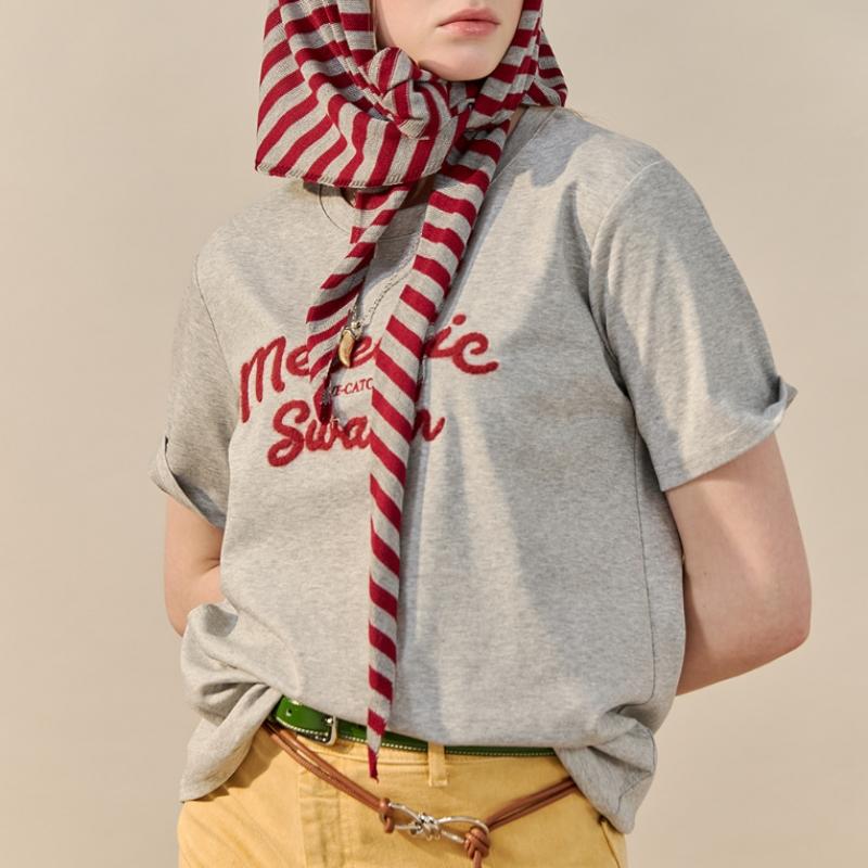 Maxza STripe Scarf SeT T shirT zf05qT002na