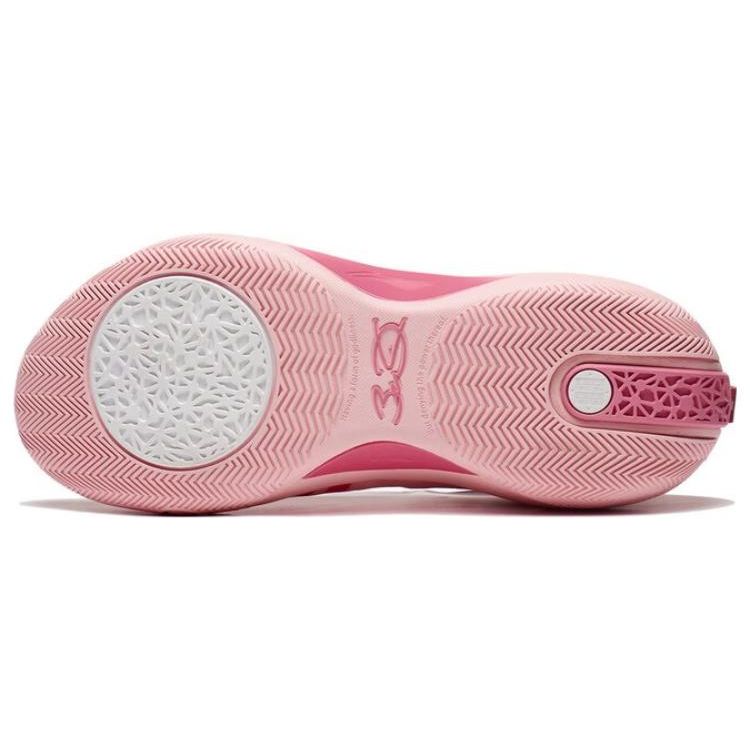 Баскетбольные кроссовки Li Ning Wade Phantom 3 из искусственной кожи, амортизирующие, прочные, среднего размера, мужские баскетбольные кроссовки, солено-розовые ABPS041-6