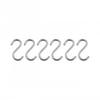 S-Hooks - Silver - Set of 6 - Metal - Practical Storage