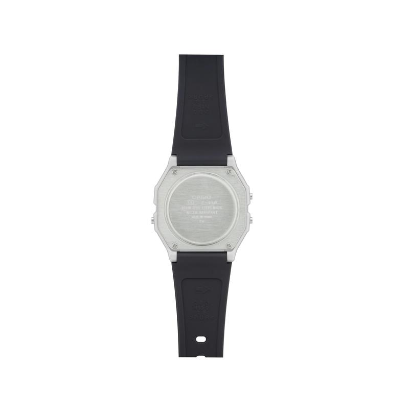 Casio Серия VINTAGE - Квадратные Модные Спортивные Простые Ретро Кварцевый Механизм Ремешок из Смолы Японские и Корейские Часы Мужские Часы Черный Циферблат F-91WM-7ADF