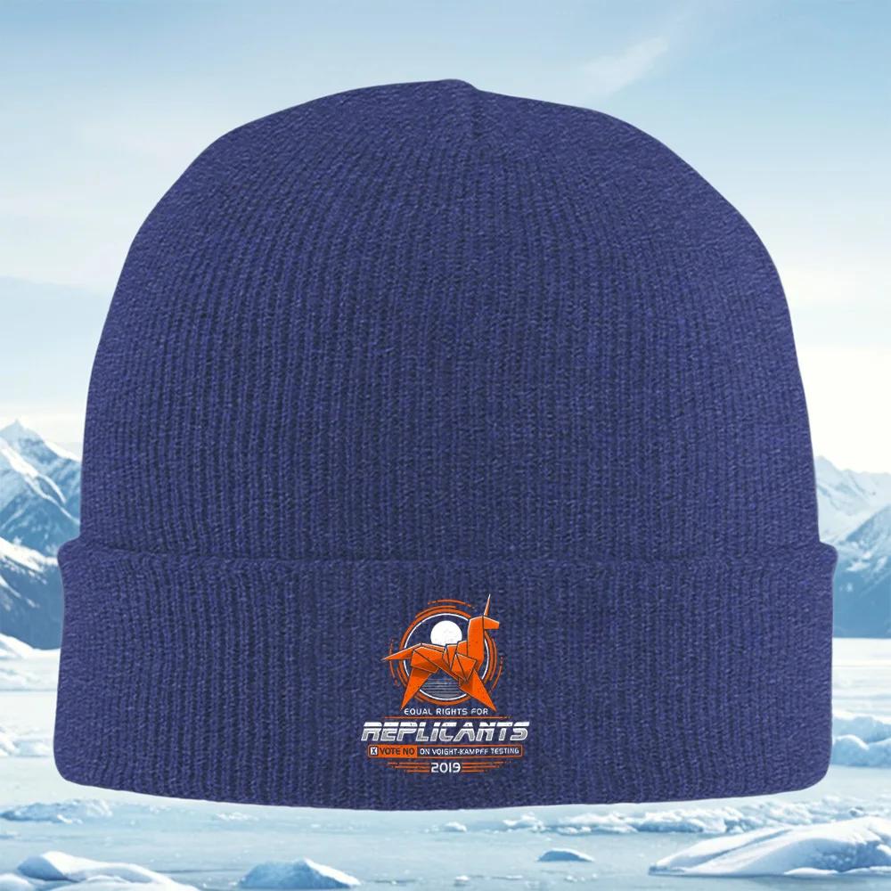 Origami animal futuristic design equality Unisex Women Unisex Knitted Hat Beanie Pullover Cap Winter Thermal Warm Christmas Outdoor