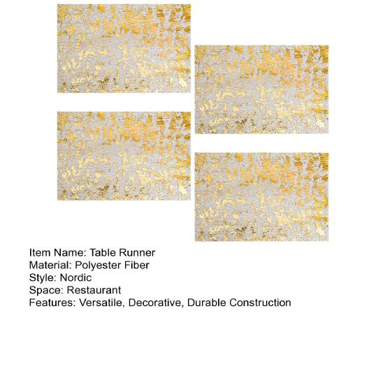 1/4/10 шт. Золотая сетчатая дорожка на стол Легко чистить Металлизированные фольгированные салфетки Свадебная вечеринка Праздничный декор обеденного стола