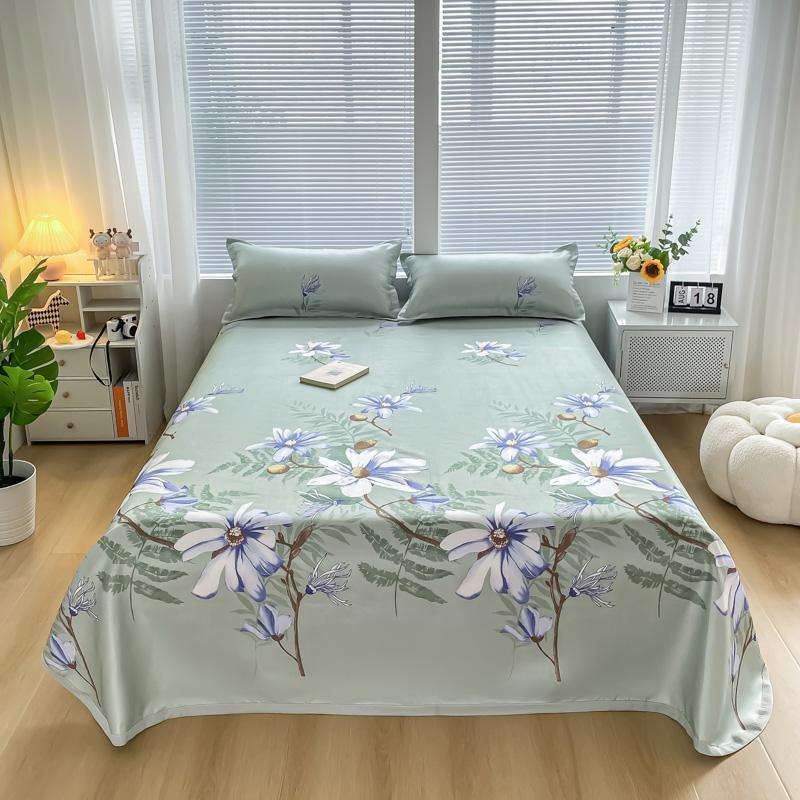 Охлаждающая плоская простыня с наволочкой, летние простыни, гладкое постельное белье, комплект постельного белья для дома, односпального размера или размера «queen-size», roupa de cama