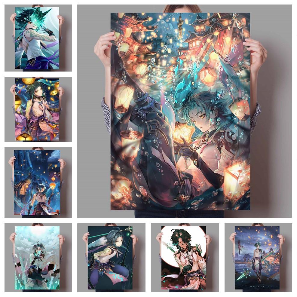 Anime Figure Genshin Impact Poster XIAO Decoration Art Decor Painting Home Decor Poster Room Wall Decor Canvas Quality Poster