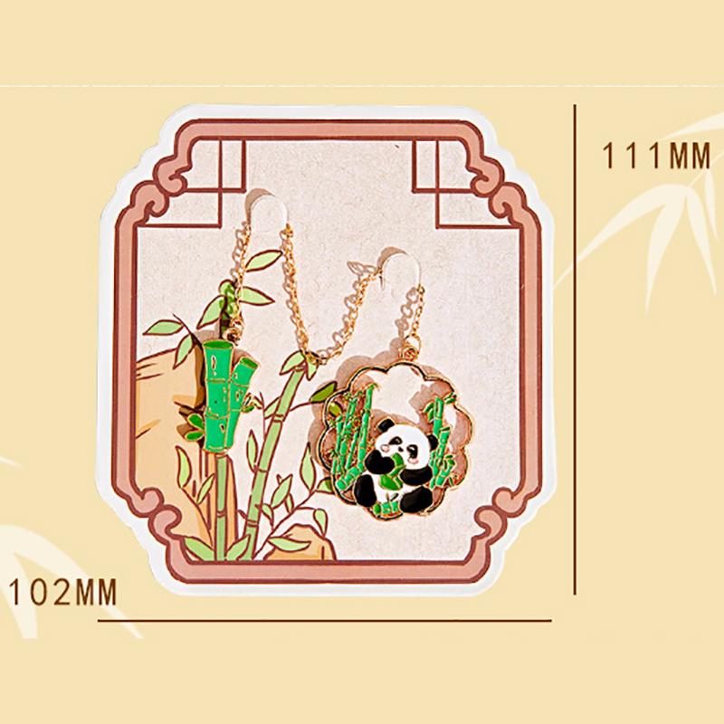 Chinese Style Panda Bookmark Tassel Pendant Retro Book Clip Metal Pagination Mark Student Gift Stationery School Office Supplies