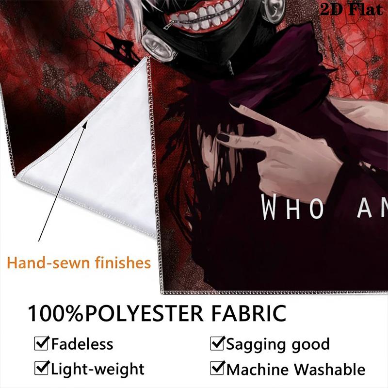 Tokyo Ghoul Kaneki'S Urban Battle Tapestry Background Cloth Fashion Print Wall Covering Decoration Wall Decoration Work Of Art