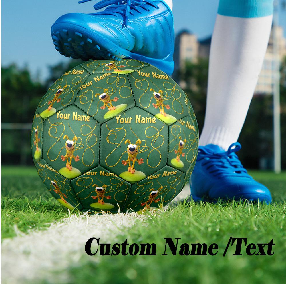 Custom Text Size 5 Soccer Ball, Standard Match Football For OutdoorMarsupilami