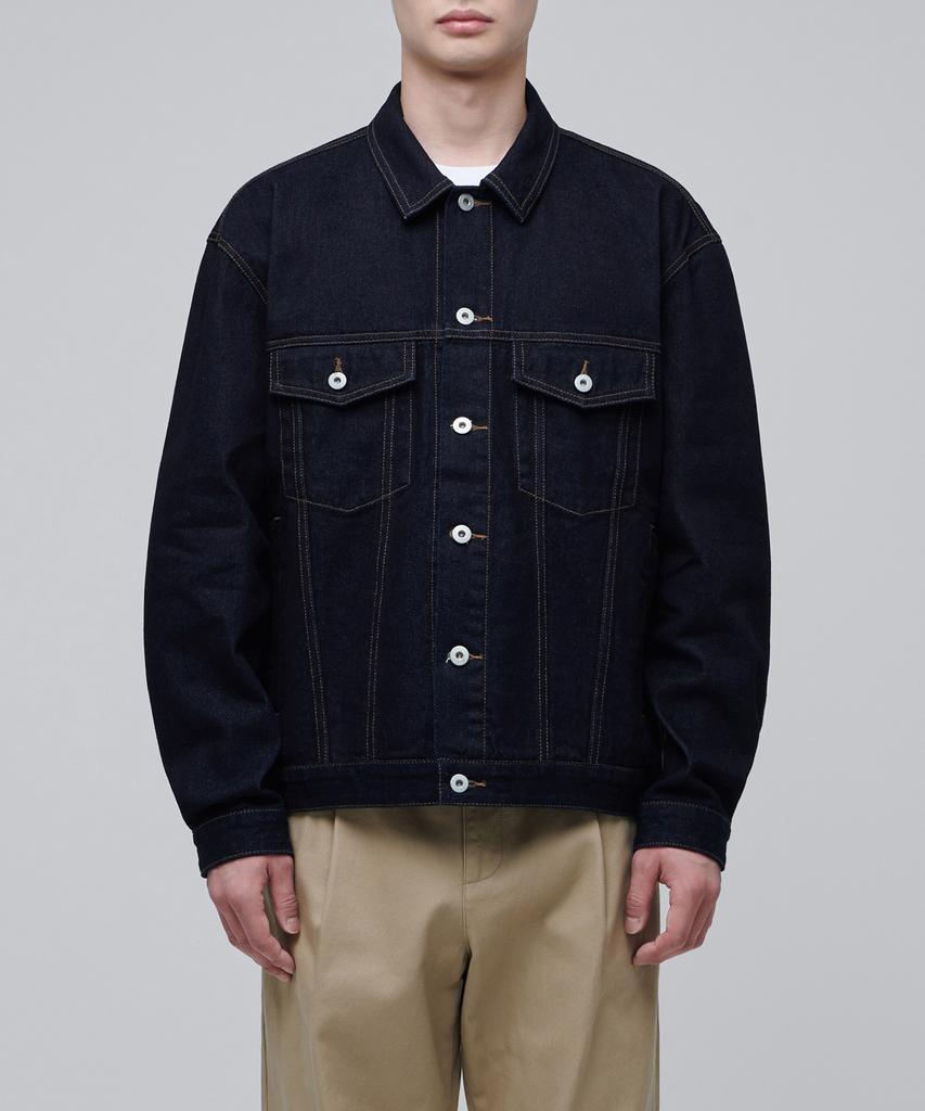 Musinsa Standard Relaxed Denim Trucker Jacket [Deep Indigo]