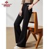 Yuzhaolin Women's High-Waist Elastic Flared Casual Pants