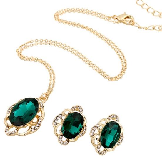 Женское цветочное ожерелье со стразами, серьги-гвоздики, модный свадебный комплект ювелирных украшений, подарок