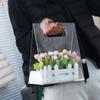 Многоразовая акриловая цветочная коробка прозрачный цветочный мешок подарочная коробка букет упаковочный мешок свадебная вечеринка