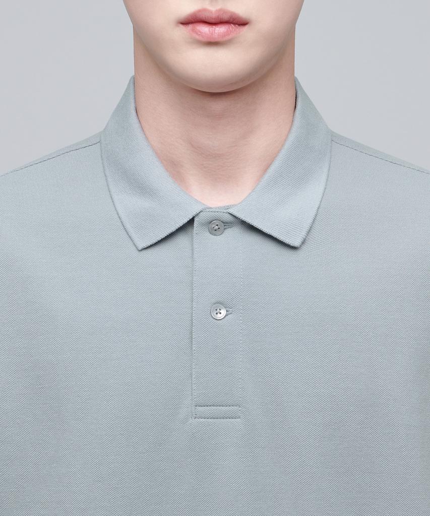 MUSINSA STANDARD Basic Pique Polo Shirt [Light Grey]