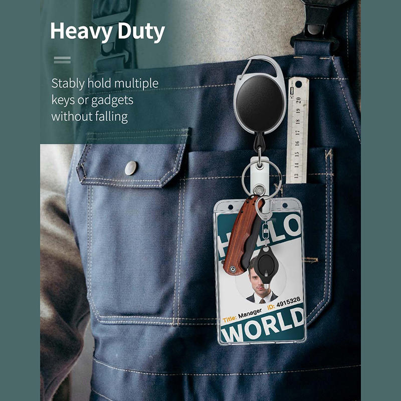 Vertical PC Card Bag With Zinc Alloy Oval Easy To Pull Buckle - With Expansion Clip Transparent Card Holder