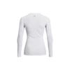 Under Armour HeatGear® OG Логотип Принт Круглый вырез Облегающий крой Длинный рукав Топ для тренировок Женские топы Белый 1387697-100