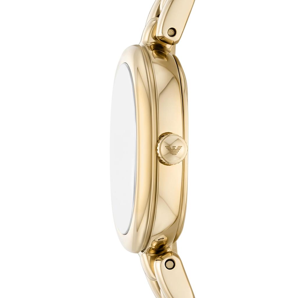 Emporio Armani Женские часы из нержавеющей стали AR11721 с двумя стрелками, золотистый тон,