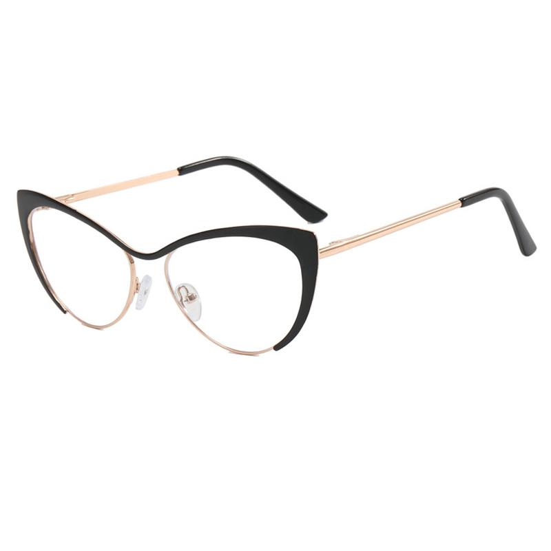 SHAUNA Anti-Blue Light Модные женские очки кошачий глаз с оптической оправой Весенние шарнирные металлические градиентные солнцезащитные очки UV400