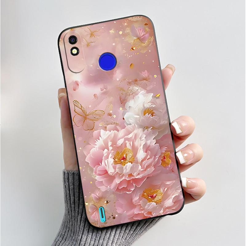 Печатный чехол для телефона Tecno Spark 4 Lite/POP 3PLUS Funda Capa Мягкий силиконовый черный корпус Чехол Милый Цветок Мультяшный Корпус Coque