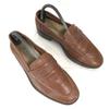 Vintage 80s-90s Made In Italy Gravati Leather Loafer Moccasin Business Shoes Size 7 25.5-26.0cm Brown(USED)