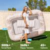 JOYFY Надувной бассейн-шезлонг для загара 70" x 46" Надувные круги для бассейна для взрослых с подушкой 4 в 1 Ванна для загара Плотик для загара