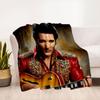 "Elvis Presley Inspired Floral Embroidered Jacket"Blanket Flannel Throw Blanket for Sofa, Bed, Travel, Camping, Office, Couch, Chair, And Be